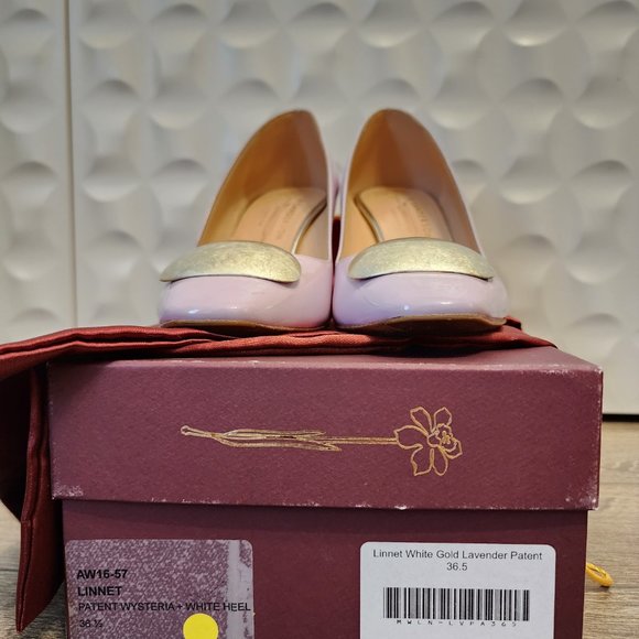 Rupert Sanderson - Linnet White Gold Lavender Patent - Size 36.5 - Picture 9 of 9